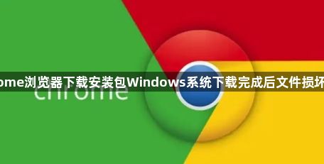 Chrome浏览器下载安装包Windows系统下载完成后文件损坏修复1