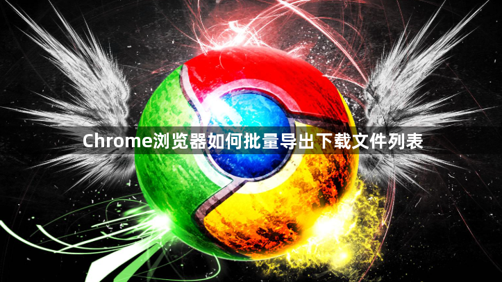 Chrome浏览器如何批量导出下载文件列表1