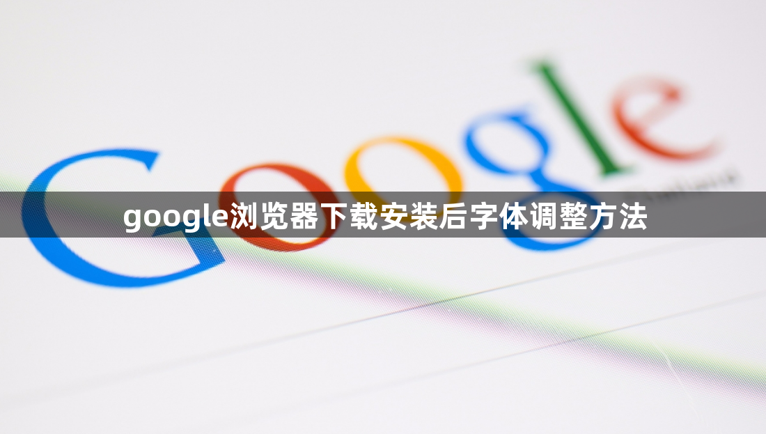 google浏览器下载安装后字体调整方法1