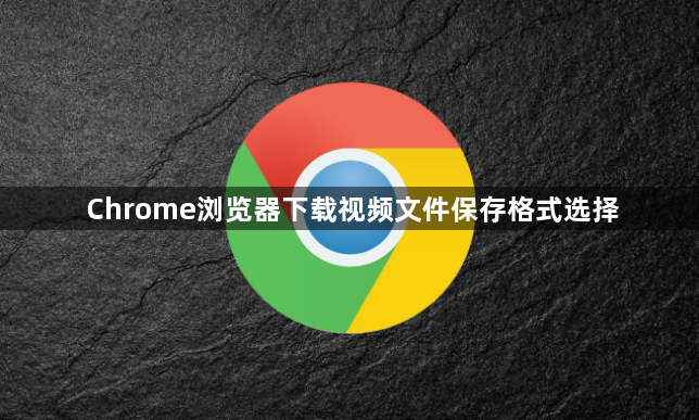 Chrome浏览器下载视频文件保存格式选择1
