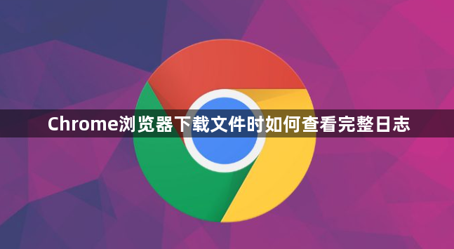 Chrome浏览器下载文件时如何查看完整日志1