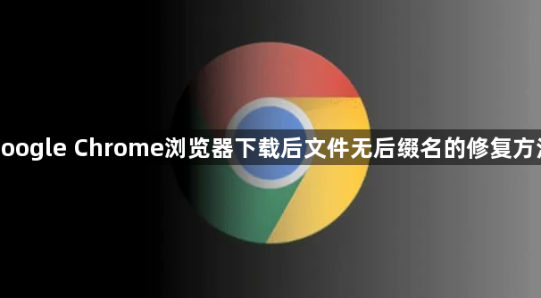 google Chrome浏览器下载后文件无后缀名的修复方法1