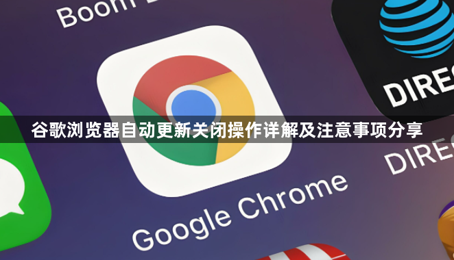 谷歌浏览器自动更新关闭操作详解及注意事项分享1