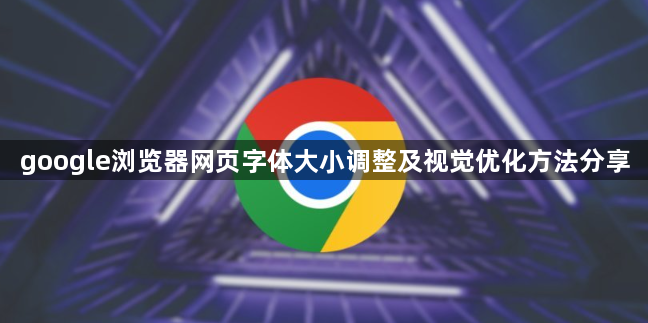 google浏览器网页字体大小调整及视觉优化方法分享1