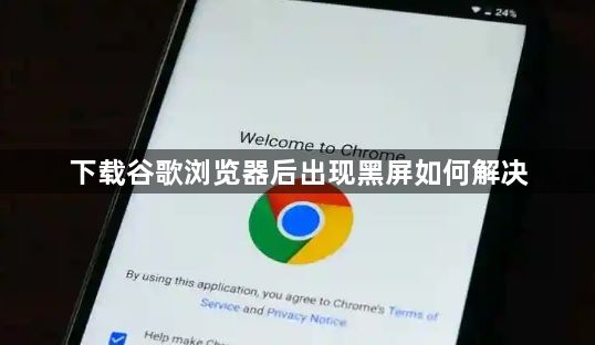 下载谷歌浏览器后出现黑屏如何解决1