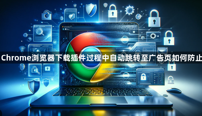Chrome浏览器下载插件过程中自动跳转至广告页如何防止1