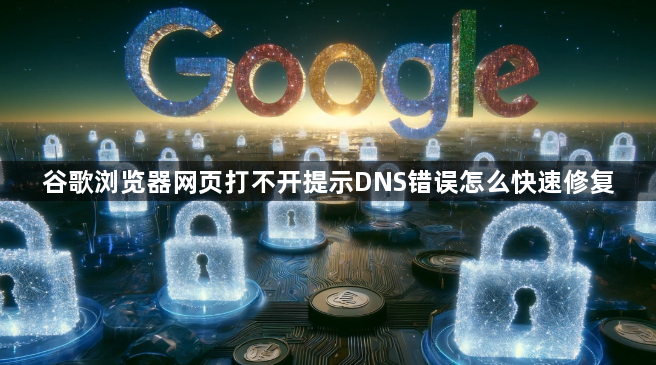 谷歌浏览器网页打不开提示DNS错误怎么快速修复1