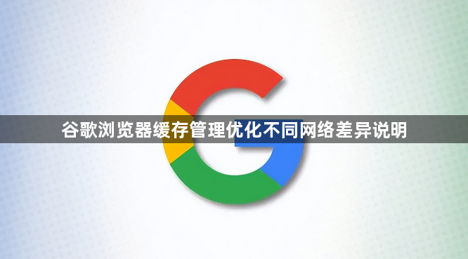 谷歌浏览器缓存管理优化不同网络差异说明1