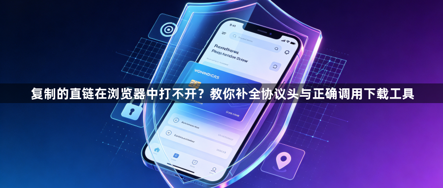 复制的直链在浏览器中打不开?教你补全协议头与正确调用下载工具1