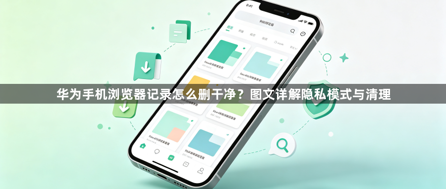 华为手机浏览器记录怎么删干净？图文详解隐私模式与清理1