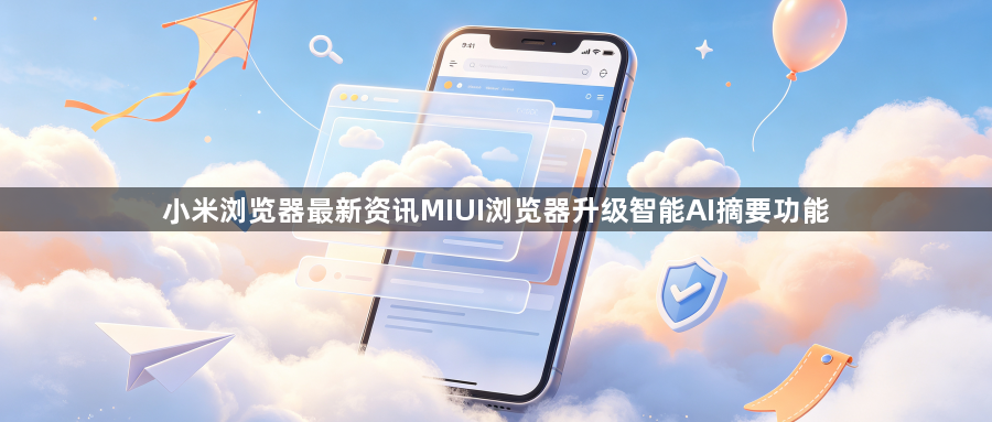 小米浏览器最新资讯MIUI浏览器升级智能AI摘要功能1