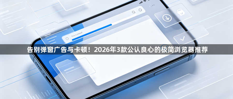 告别弹窗广告与卡顿!2026年3款公认良心的极简浏览器推荐1
