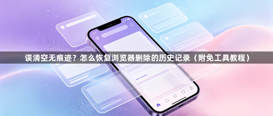 误清空无痕迹?怎么恢复浏览器删除的历史记录(附免工具教程)1