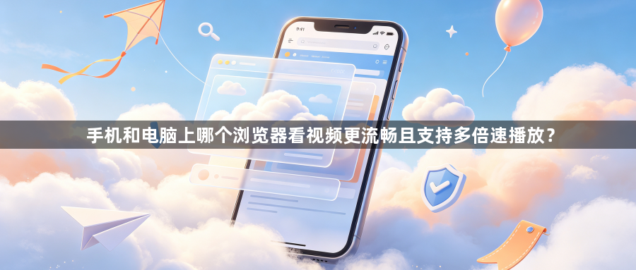 手机和电脑上哪个浏览器看视频更流畅且支持多倍速播放？1